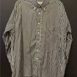 Gitman Brothers Classic Black and White Striped Shirt